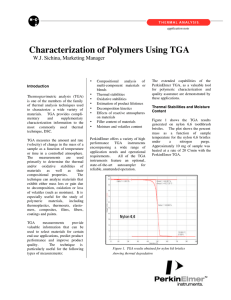 Characterization of Polymers Using TGA
