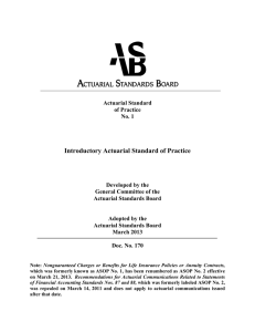 Introductory Actuarial Standard of Practice