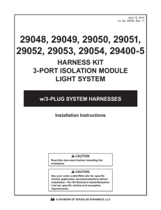 II Harness Kit 3-Port/3-Plug IM Light System #29048