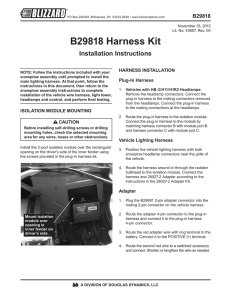 II Harness Kit Isolation Module Light System Chevy/GMC #B29818