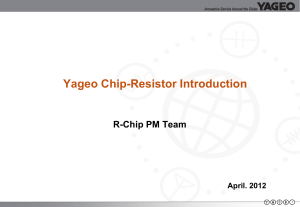 Yageo Chip-Resistor Introduction