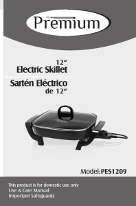 Electric Skillet Sartén Eléctrico