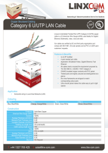 Category 6 U/UTP LAN Cable