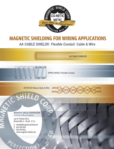 Magnetic Shielding for Wiring applicationS AA CABLE SHIELD