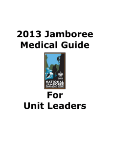 2013 Jamboree Medical Guide For Unit Leaders