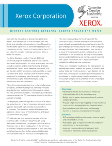 Xerox Corporation - Center for Creative Leadership