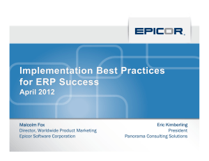 Lessons Learned From Best-In-Class ERP Implementations