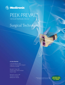pdf PEEK Prevail Cervical Interbody Device Surgical