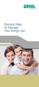Idaho Power - Practical Ways to Manage Your Energy Use