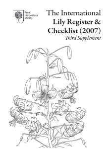 International Lily Register and Checklist (2007)