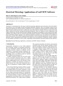 Electrical Metrology Applications of LabVIEW Software