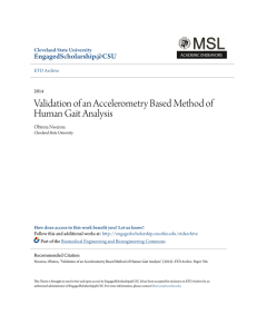 Validation of an Accelerometry Based Method of Human Gait Analysis
