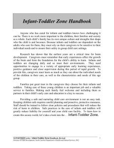 Infant-Toddler Zone Handbook - Division of Child Development