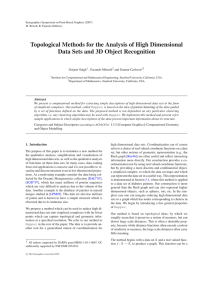 Topological Methods for the Analysis of High Dimensional Data Sets