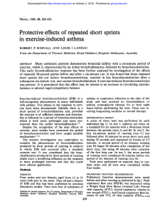 Protective effects of repeated short sprints in exercise