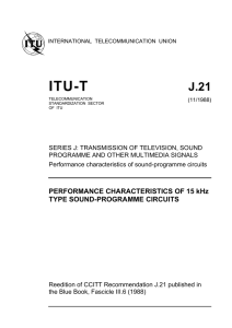 ITU-T REC. J.21 - PERFORMANCE CHARACTERISTICS OF 15 kHz