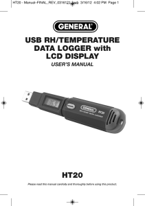 Manual for USB Temperature and Humidity Data Logger with LCD