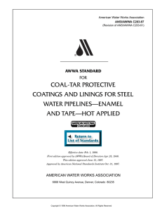 AWWA Standard for Coal-tar protective coatings and