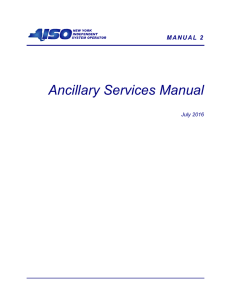 NYISO Ancillary Services Manual