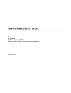 User Guide for AFLEET Tool 2013 - (GREET) Model