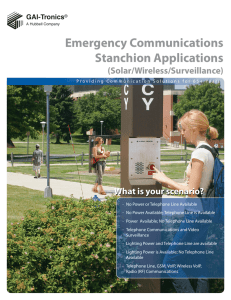 Emergency Communication Stanchion Application - GAI