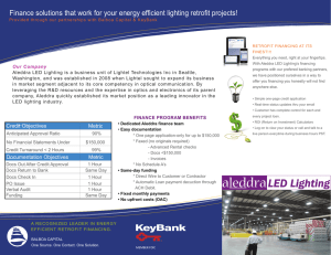 Finance solutions that work for your energy efficient lighting retrofit