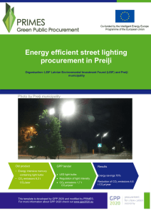 Energy efficient street lighting procurement in Preiļi