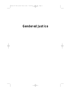 Gendered Justice - Carolina Academic Press