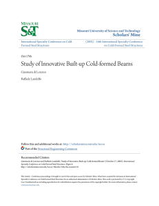 Study of Innovative Built-up Cold-formed Beams