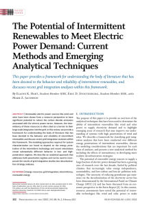 The Potential of Intermittent Renewables to Meet Electric Power