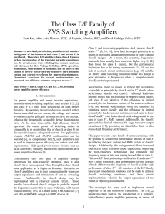 [2] The Class E/F Family of ZVS Switching Amplifiers