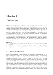 Chapter on Diffraction