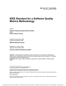 IEEE Std 1061-1998 (Revision of IEEE Std 1061-1992) IEEE
