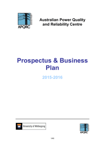2015-2016 Prospectus - Business Plan
