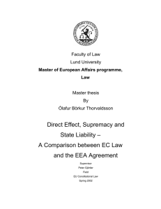 Direct Effect, Supremacy and State Liability