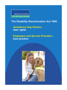 Assistance Dogs - Equality Commission for Northern Ireland