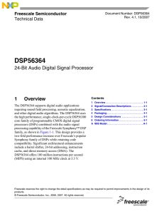 DSP56364 24-Bit Audio Digital Signal Processor