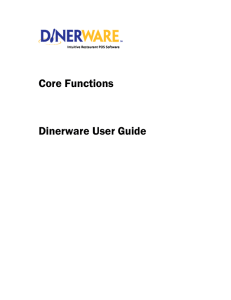 Core Functions Dinerware User Guide