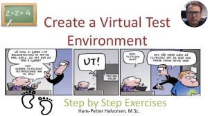 Create a Virtual Test Environment