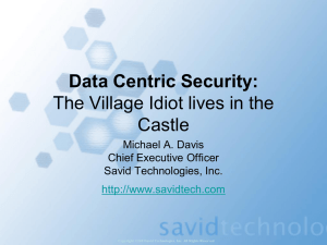 Data Centric Security - Information Technology and Management