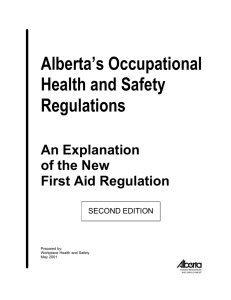 Alberta`s Occupational Health and Safety Regulation