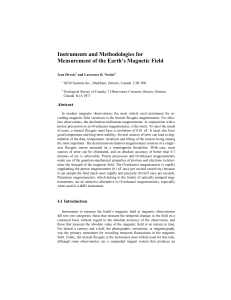 Instruments and Methodologies for Measurement of the Earth`s