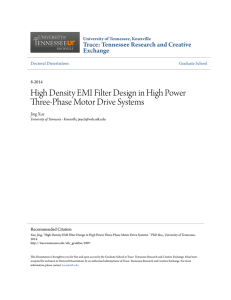 High Density EMI Filter Design in High Power Three-Phase
