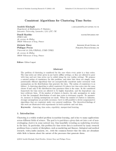 Consistent Algorithms for Clustering Time Series