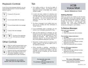 UCSB Voice Mail - Communications Services