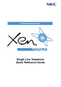 XEN Topaz Analogue User Guide (For Viewing) (184KB PDF)