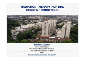 Dr Laskar RT For NHL - Association of Radiation Oncologists of India