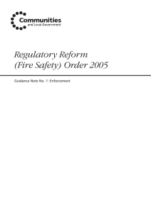 (Fire Safety) Order 2005