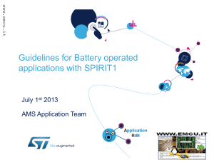 Guidelines for Battery operated applications with SPIRIT1 v10 [Read