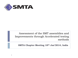 Assessment of the SMT assemblies and Improvements through